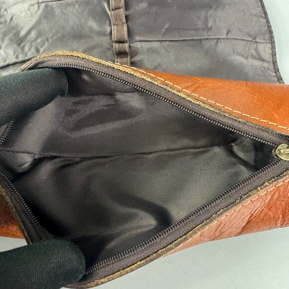 Rare Patricia Nash Leather Roll-Over Closre Cosmetic Organizer - Picture 13 of 14